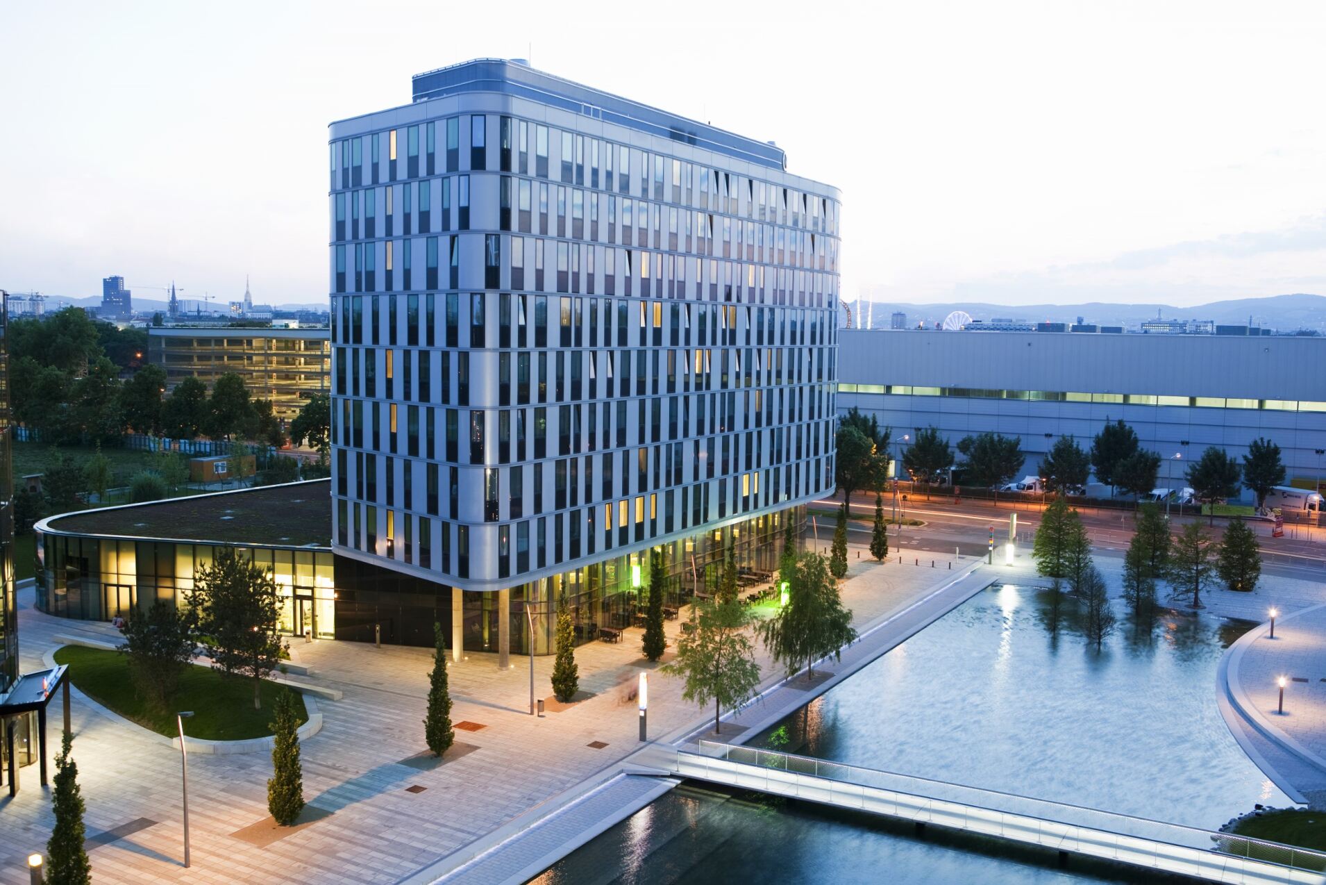 The building of the Courtyard by Marriot Hotel Vienna Prater Messe