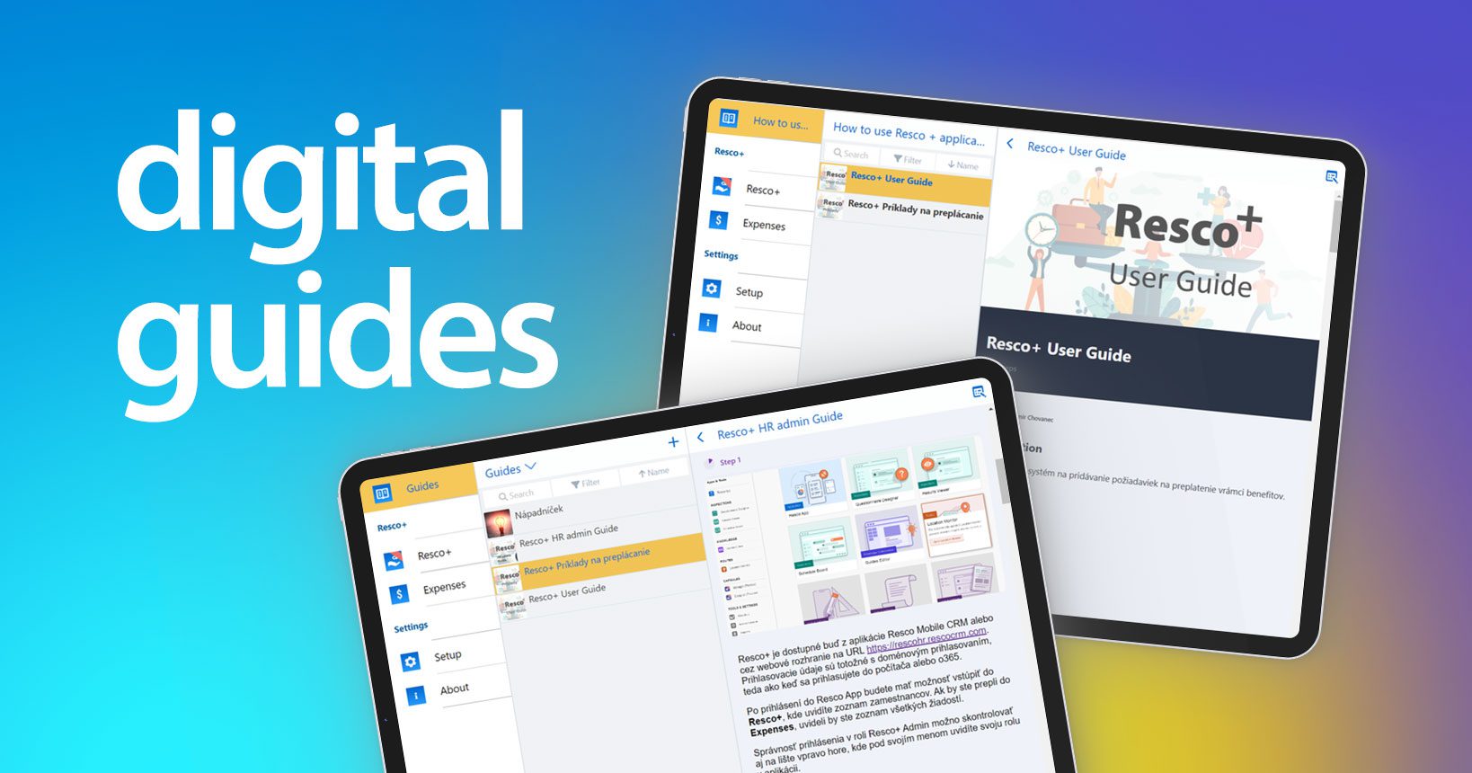 resco.Guides appliaction on tablets