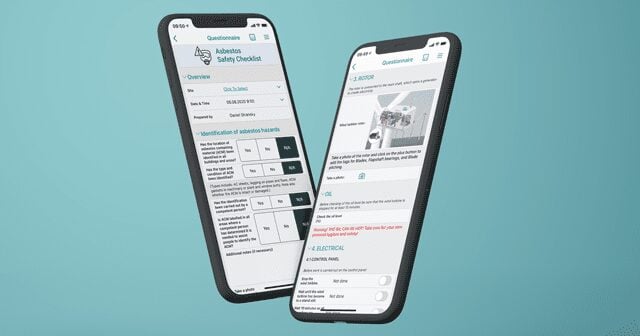 Resco on iPhone mockups on turquoise background