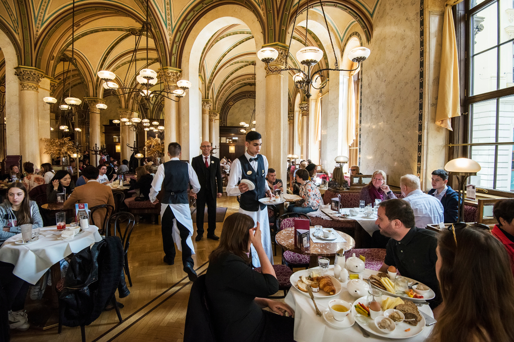 Interior of a cafe in Vienna