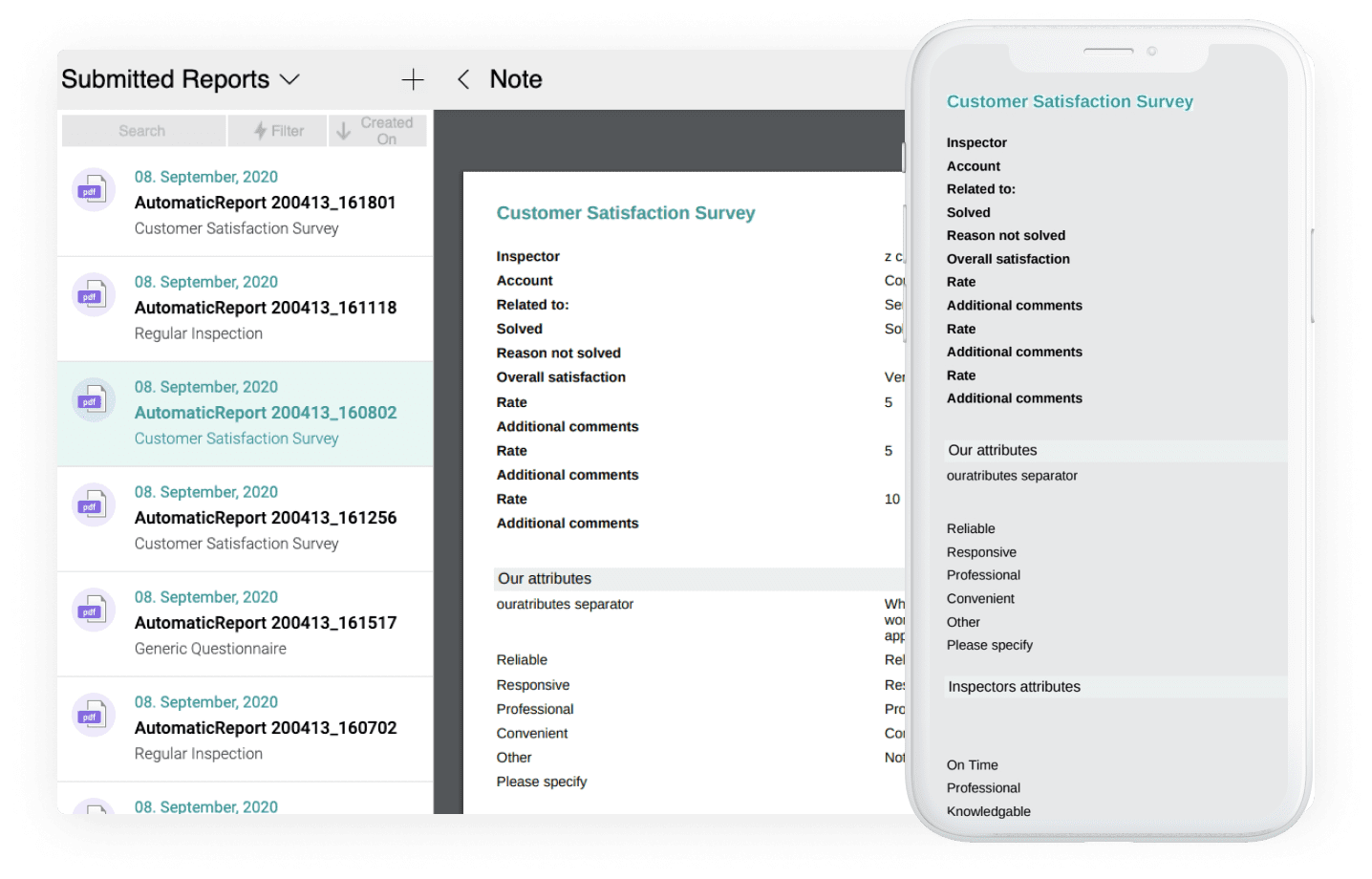 Fully customizable
        mobile inspection app with smart forms