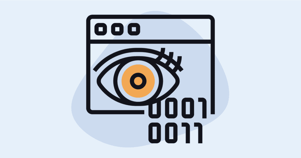 surveillance eye cyber security icon digitalization