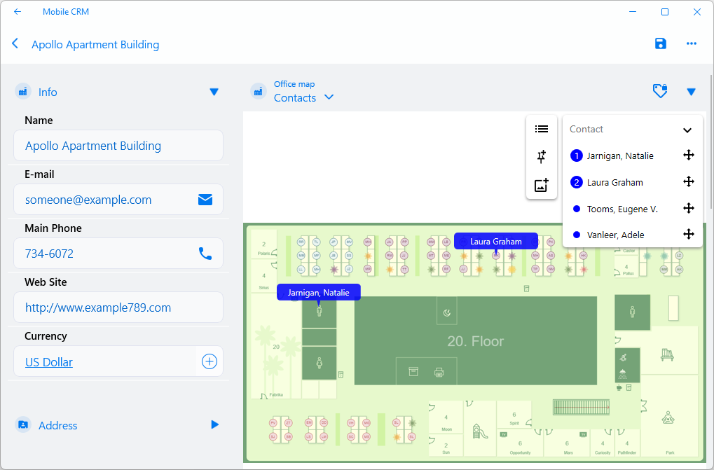 Tagged image feature in Resco mobile app