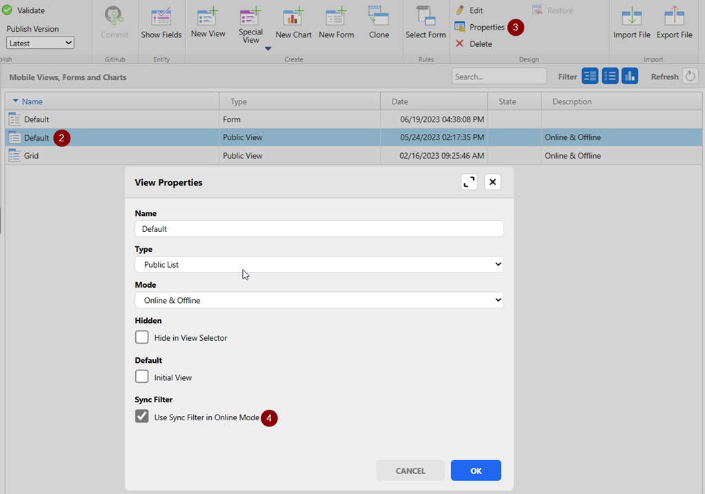 Sync filters in Woodford