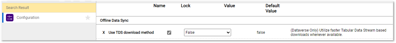 New TDS synchronization setting in Woodford